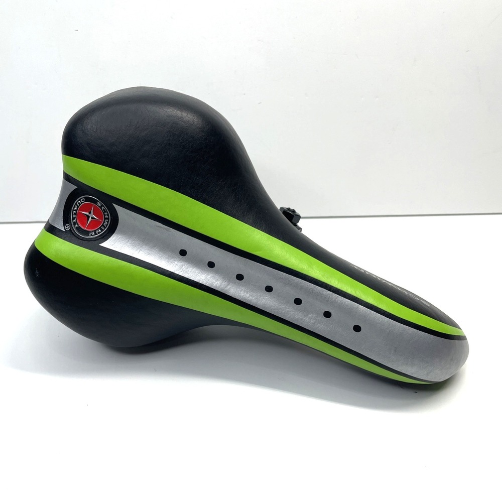 Schwinn Bike Seat Black With Green Striping Cionlli